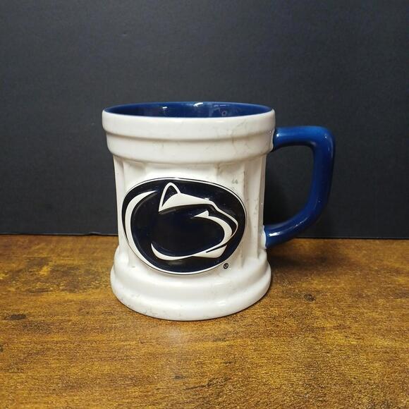 Other - Penn State Nittany Lions 3D Logo Blue & White Porcelain Pillar Coffee Tea Mug